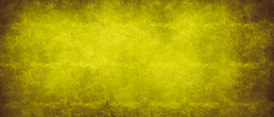 Wall Mural - Yellow color grunge concrete texture background