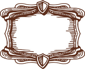 Wall Mural - vintage frame border. photo, map scrapbooking sign