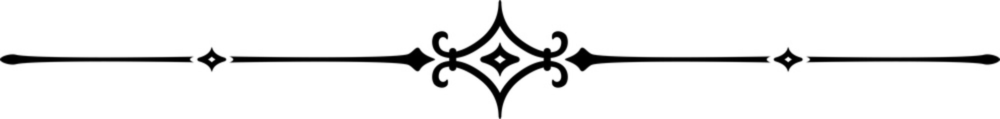 Wall Mural - Embellish line break divider separator isolated