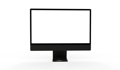 Workspace blank screen desktop computer, Mockup computer