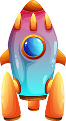 Wall Mural - spacecraft rocketship on start isolate rocket ship