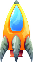 Wall Mural - cartoon rocket spacecraft isolated cute rocketship