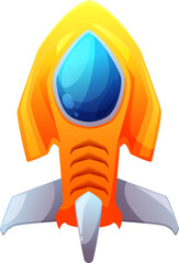 Wall Mural - rocketship, cartoon spacecraft, spaceship icon