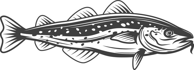 Wall Mural - Bluefish mascot isolated mackerel tuna fish icon