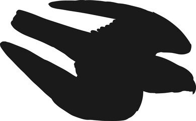 Sticker - Dive falcon or hawk isolated black silhouette