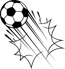 Wall Mural - Football soccer ball trace isolated goal kick icon