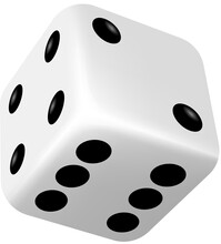 Fortune Dice With Random Numbers Isolated Cube