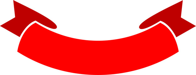 Wall Mural - red decorative ribbon banner isolated tape icon