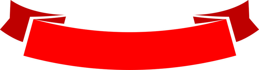 Wall Mural - red decorative ribbon banner isolated tape icon