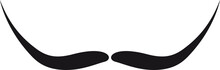Mustache Vector Icon, Dali Moustache Curly Whisker