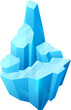 Ice crystal, frozen floe vector block, snowdrift