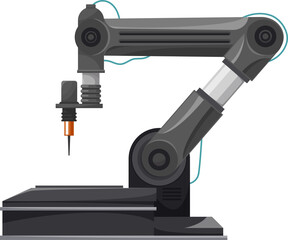 Leinwandbilder - Welder robotic arm isolated industrial machine