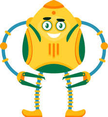 Leinwandbilder - Automation of future, ai robot to work outer space