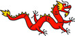 Dragon chinese mythical beast isolated line icon