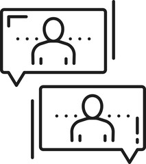 Aufkleber - Support center, people communicate, chat line icon