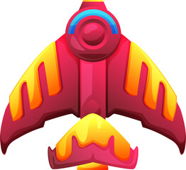 Wall Mural - innovation rocket fast cartoon spaceship isolated