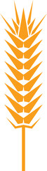 Sticker - Straw icon, ears of wheat spike, bakery symbol