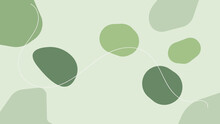 Papel De Parede Formas Verde Com Linha Branca Suave, Fundo Abstrato Suave
