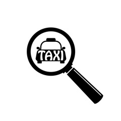 Sticker - Taxi service icon isolated on white background