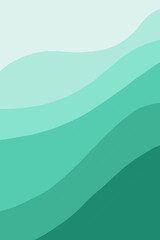Wall Mural - modern pastel mint green lined background with free space