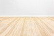 © Rattanapon - Wood floor with white wall background room