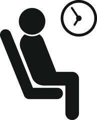 Wall Mural - Service people icon simple vector. Waiting area. Seat room