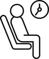 Poster - Service people icon outline vector. Waiting area. Seat room