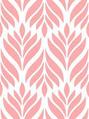  Geometric seamless pattern with leaves. Abstract floral background. Vector illustration.