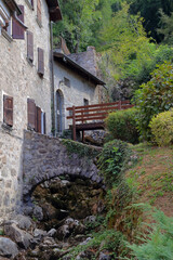 Wall Mural - CASE DI MONTAGNA DI BARZIO, ITALIA, mountain house of barzio, italy