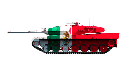 tanks painted with flag