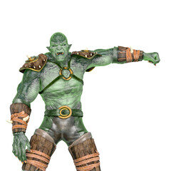 Poster - orc warrior side punch