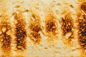 Wall Mural - close up of toasted sourdough bread with grill marks