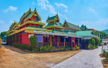 Panorama Of The Main Viharn Of Wat Chong Klang Temple, Mae Hong Son, Thailand