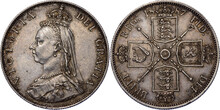Great Britain, Victoria, Florin 1887, Silver, AUNC
