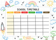 School timetable Printable schedule Download and print Weekly planner A4
