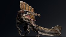 Spinosaurus Pose Render Of Background. 3d Rendering