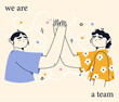 © Elisabet - We are a team. Business teamwork success concept., modern vector illustration of people.