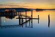 © maxdigi - Sidney, British Columbia, Canada – August 29, 2022. Sidney BC Twilight Dawn Waterfront. Morning sunrise in Sidney, Vancouver Island, near Victoria. British Columbia, Canada.