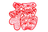 Traditional Chinese Paper-cut for "Good Fortune".the word“福”mean good fortune.