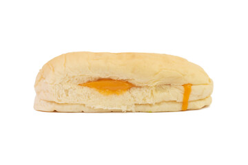 Wall Mural - Bread with orange custard filling transparent background.