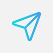 © Anconerdesign - Send icon in gradient style about user interface, use for website mobile app presentation