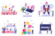 © songo_ - Business brand vector concept. Building brand marketing strategy. Brand name, brand planning, brand reputation.