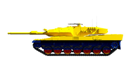 tanks painted with flag