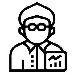 Sticker - broker icon