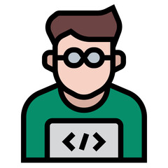 Wall Mural - programmer icon