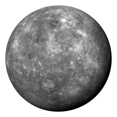 Wall Mural - planet Mercury, smallest planet of the solar system isolated
