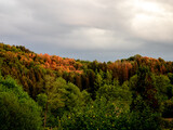 Fototapeta Tęcza - thunderstorm in autumn