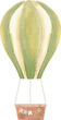 Watercolor hot air balloon, cute children's hot air balloon