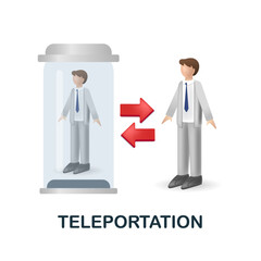 Teleportation icon. 3d illustration from artificial intelligence collection. Creative Teleportation 3d icon for web design, templates, infographics and more