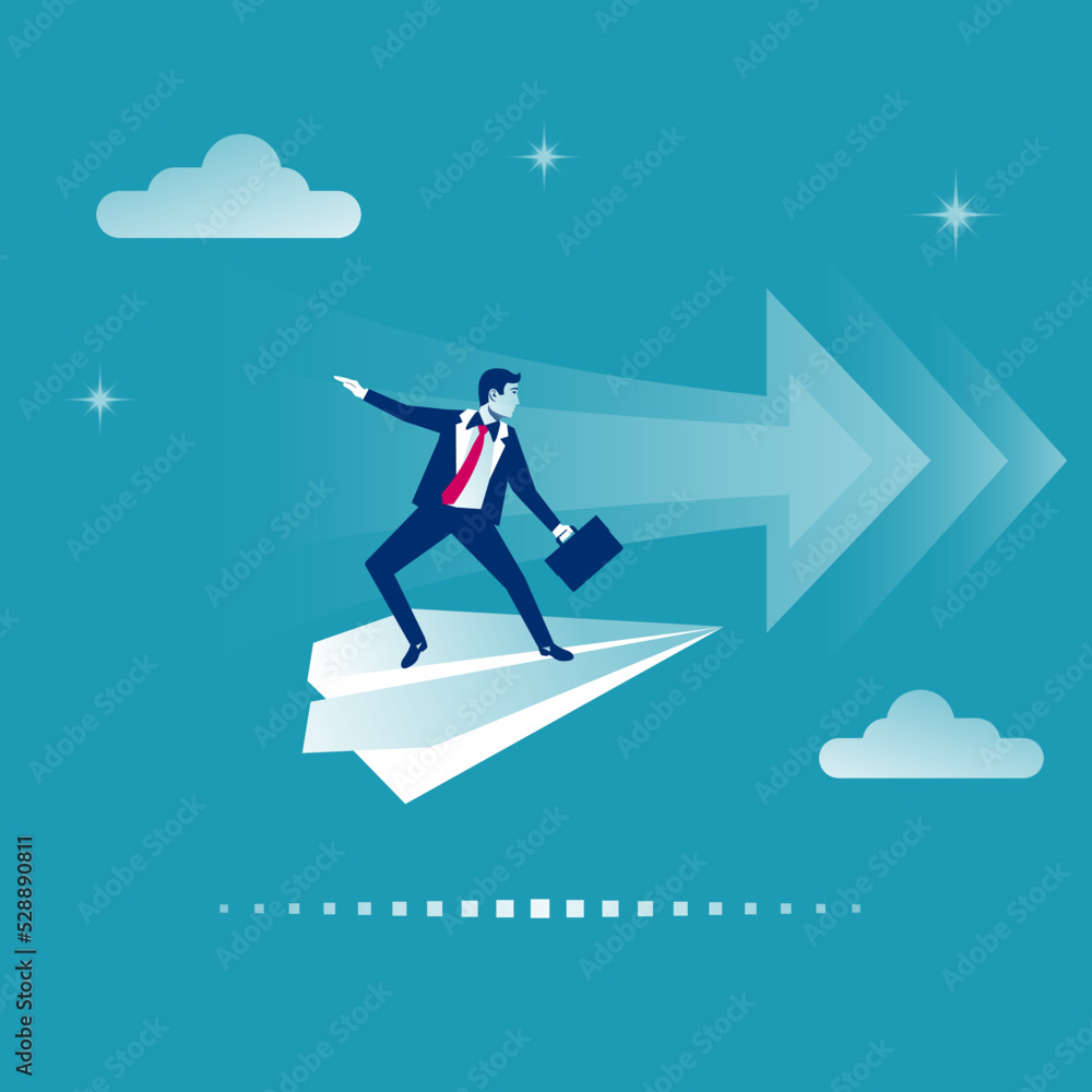 Aspirational business. Leadership, concept of vision, mission ambitions ...